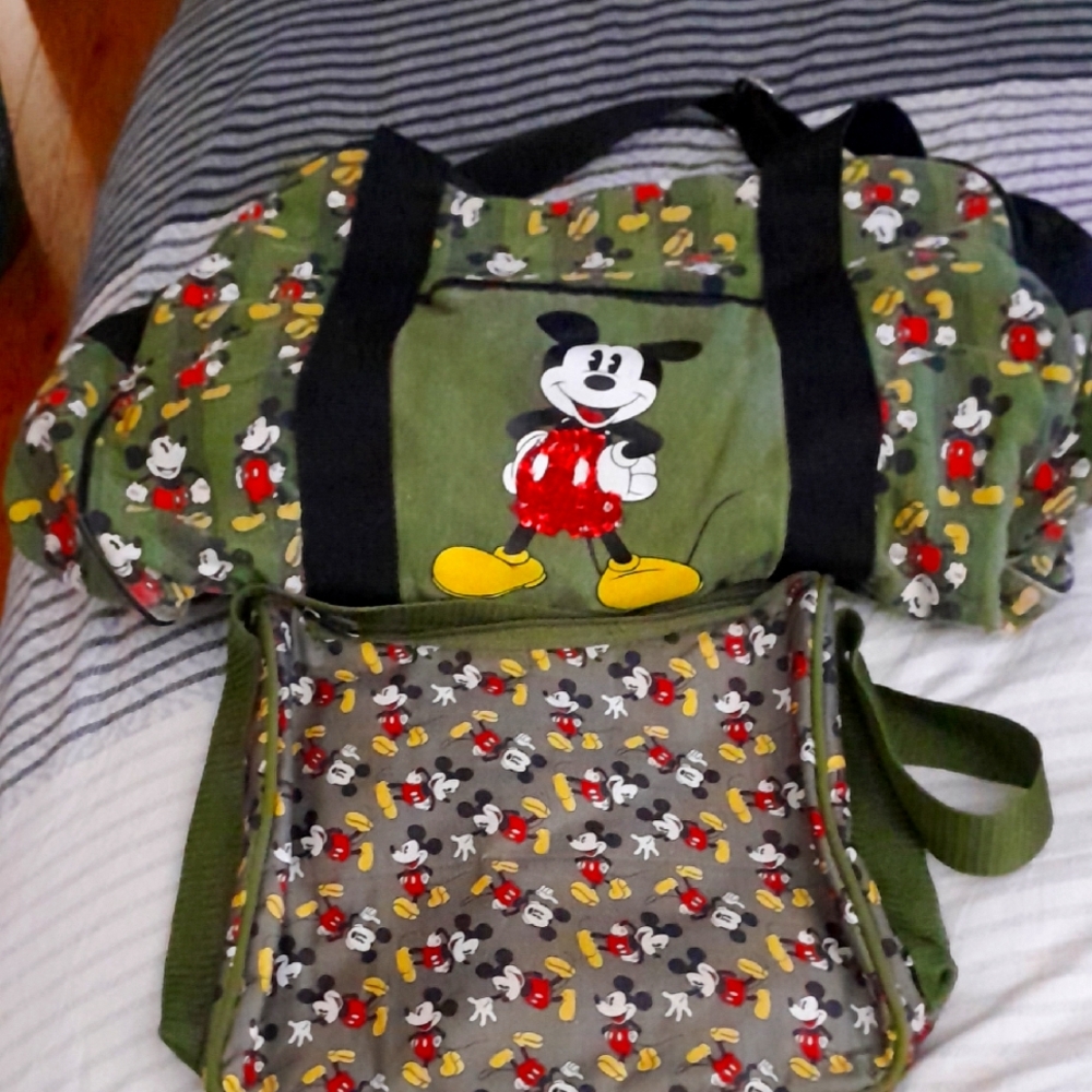 Disney Mickey Mouse Duffle and Shoulder Bag Set